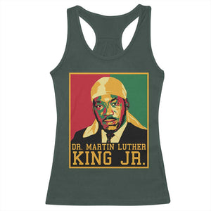 Martin Luther King Racerback Tank Top Retro MLK Day TS10 Dark Forest Green Print Your Wear