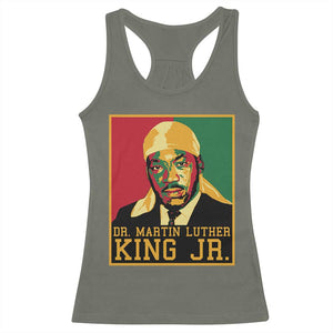Martin Luther King Racerback Tank Top Retro MLK Day TS10 Military Green Print Your Wear
