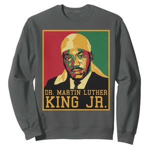 Martin Luther King Sweatshirt Retro MLK Day TS10 Dark Heather Print Your Wear