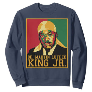 Martin Luther King Sweatshirt Retro MLK Day TS10 Navy Print Your Wear