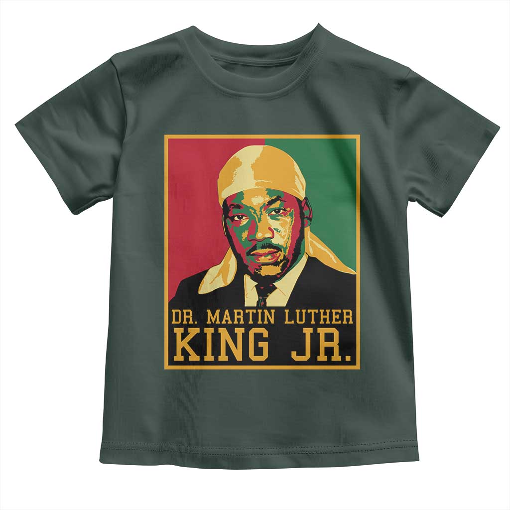 Martin Luther King Toddler T Shirt Retro MLK Day TS10 Dark Forest Green Print Your Wear