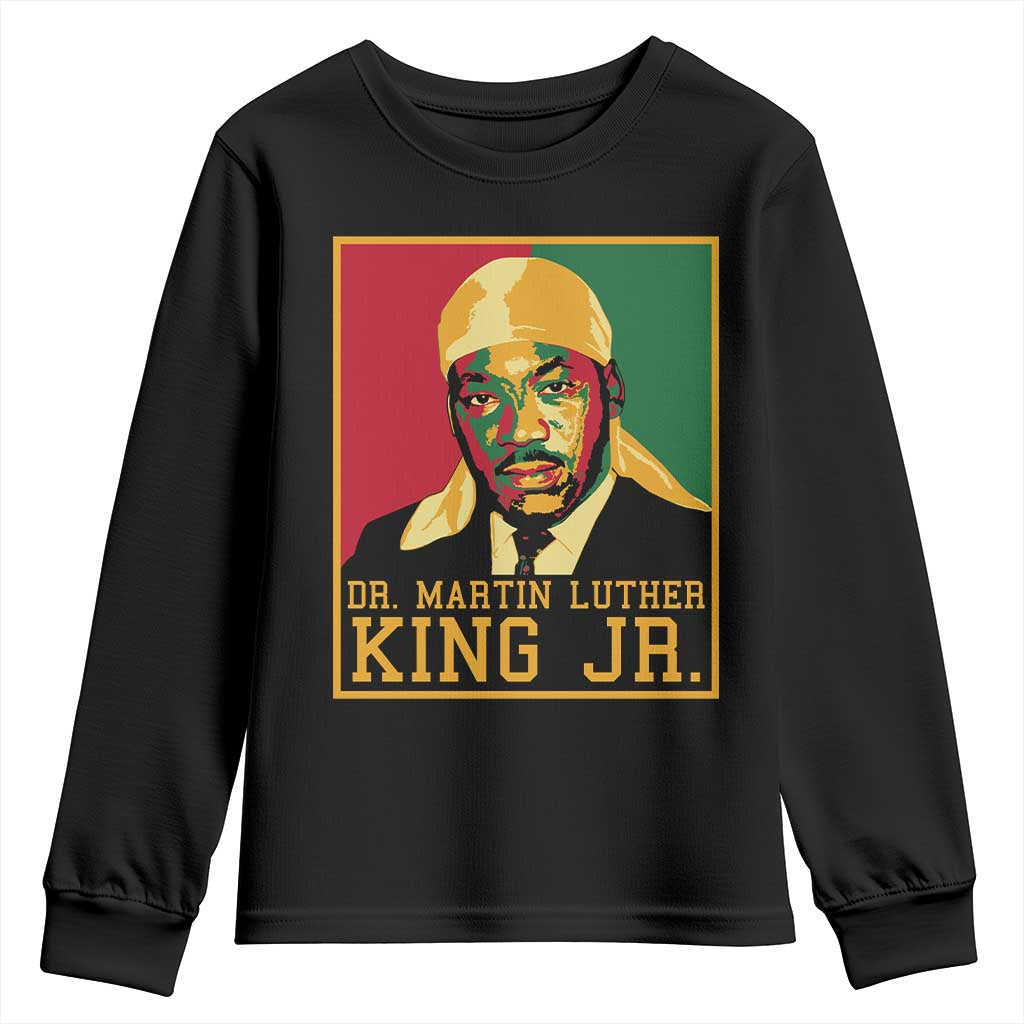 Martin Luther King Youth Sweatshirt Retro MLK Day TS10 Black Print Your Wear