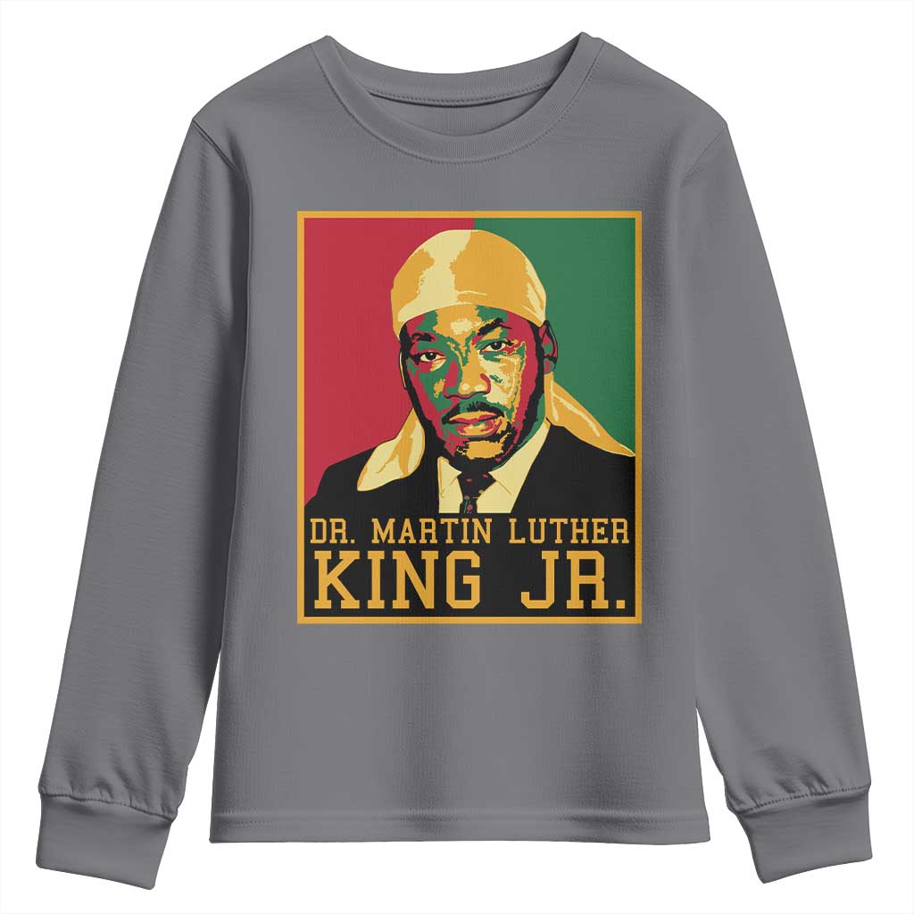 Martin Luther King Youth Sweatshirt Retro MLK Day TS10 Charcoal Print Your Wear