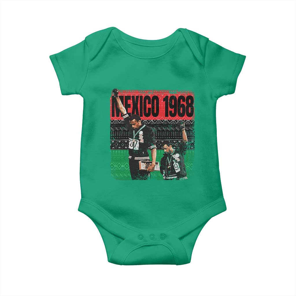 Black Power Salute 1968 Baby Onesie Black History Month Civil Rights Movement TS10 Irish Green Print Your Wear