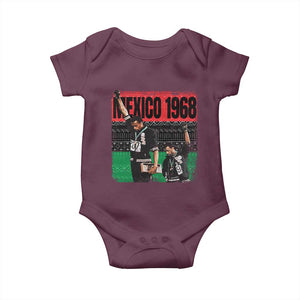 Black Power Salute 1968 Baby Onesie Black History Month Civil Rights Movement TS10 Maroon Print Your Wear