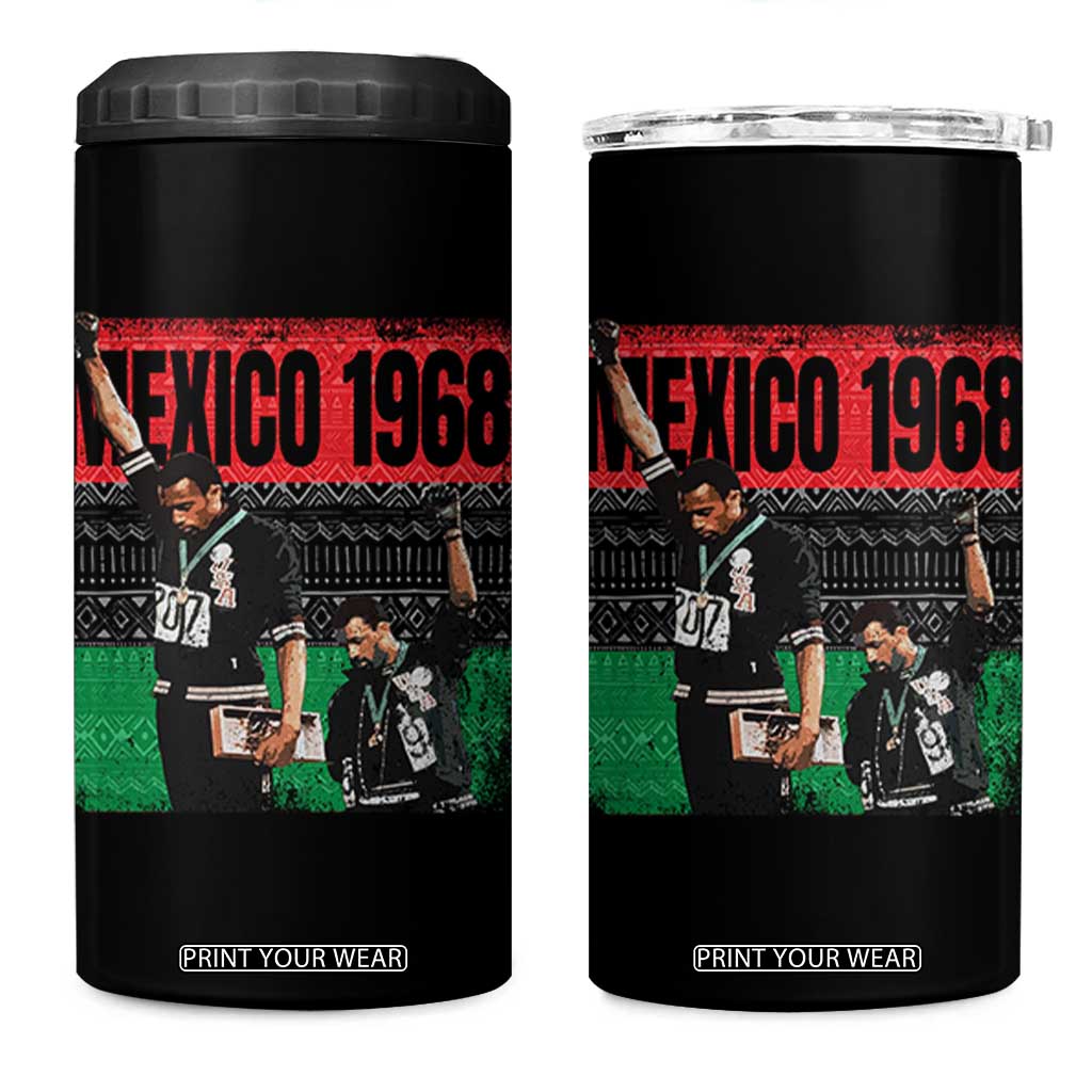 Black Power Salute 1968 4 in 1 Can Cooler Tumbler Black History Month Civil Rights Movement TS10 One Size: 16 oz Black Print Your Wear
