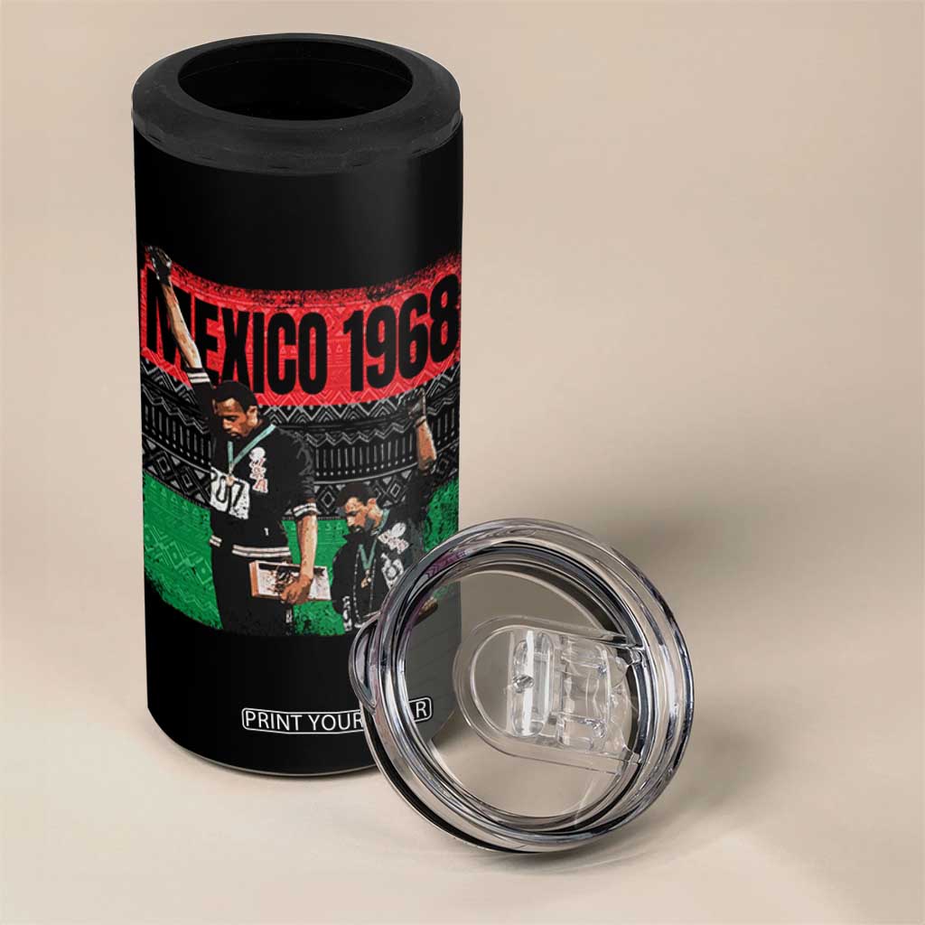 Black Power Salute 1968 4 in 1 Can Cooler Tumbler Black History Month Civil Rights Movement TS10 Print Your Wear