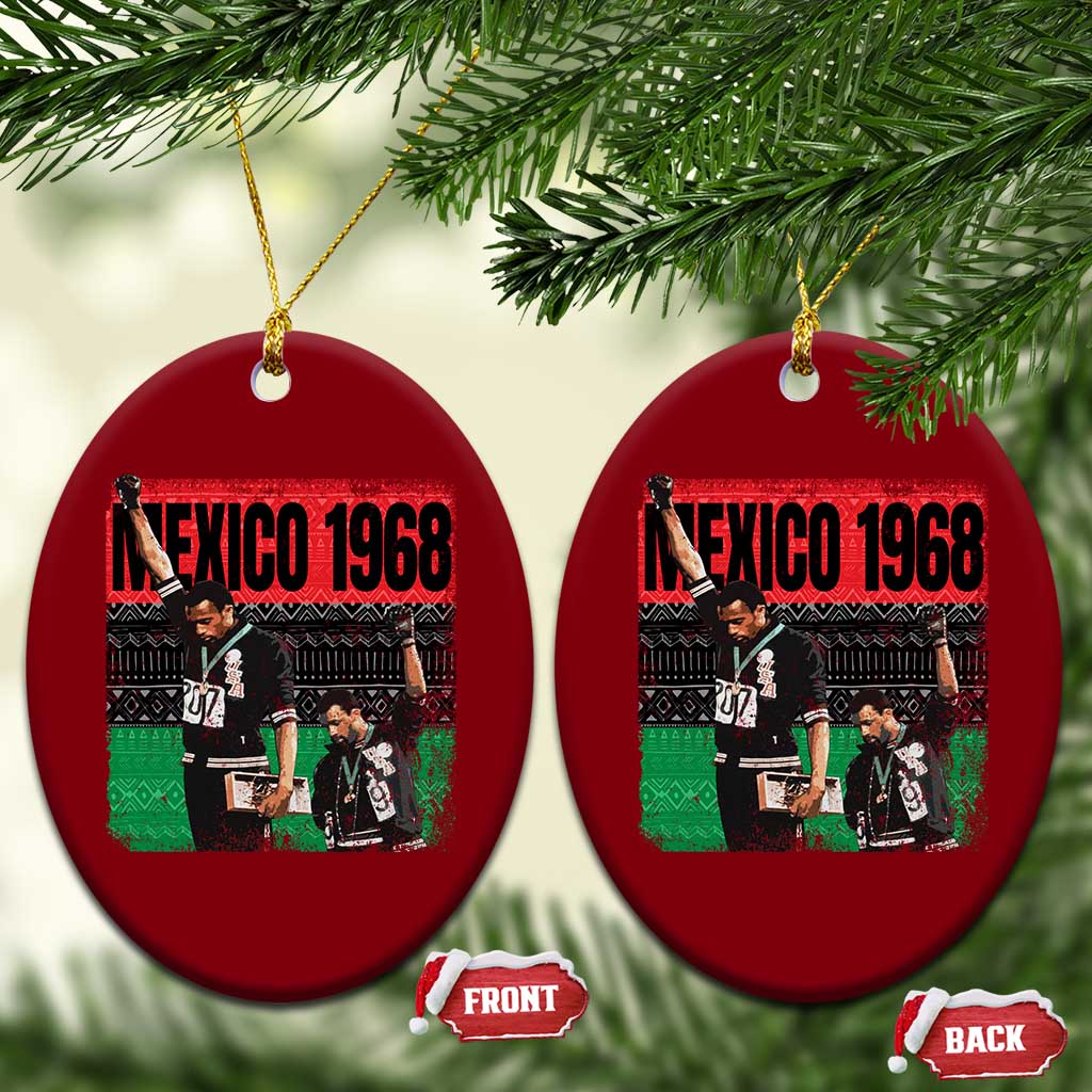 Black Power Salute 1968 Ceramic Ornament Black History Month Civil Rights Movement TS10 Print Your Wear