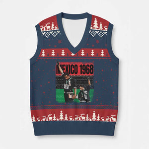 Black Power Salute 1968 V-Neck Knit Sweater Vest Black History Month Civil Rights Movement TS10 Navy Red Print Your Wear