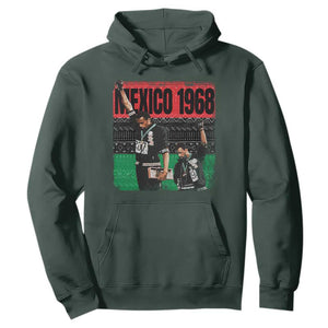 Black Power Salute 1968 Hoodie Black History Month Civil Rights Movement TS10 Dark Forest Green Print Your Wear