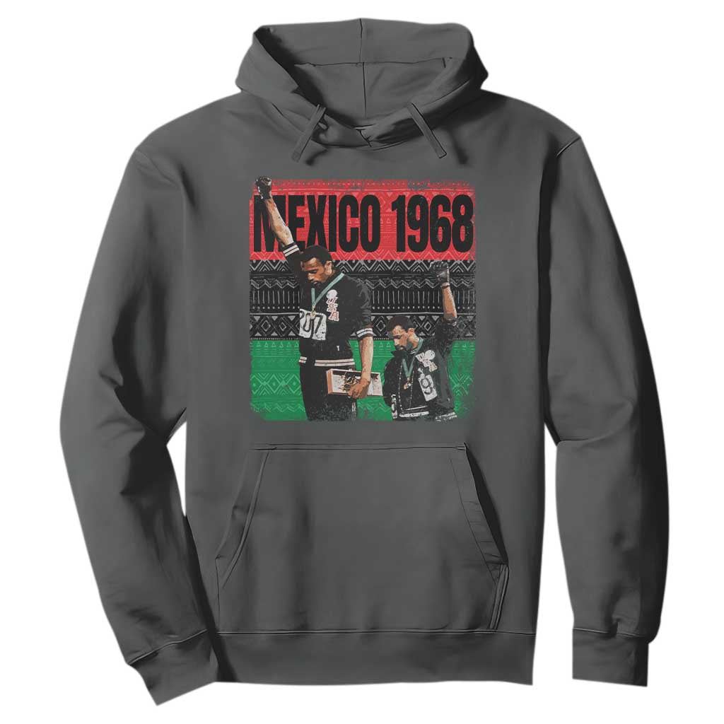 Black Power Salute 1968 Hoodie Black History Month Civil Rights Movement TS10 Dark Heather Print Your Wear