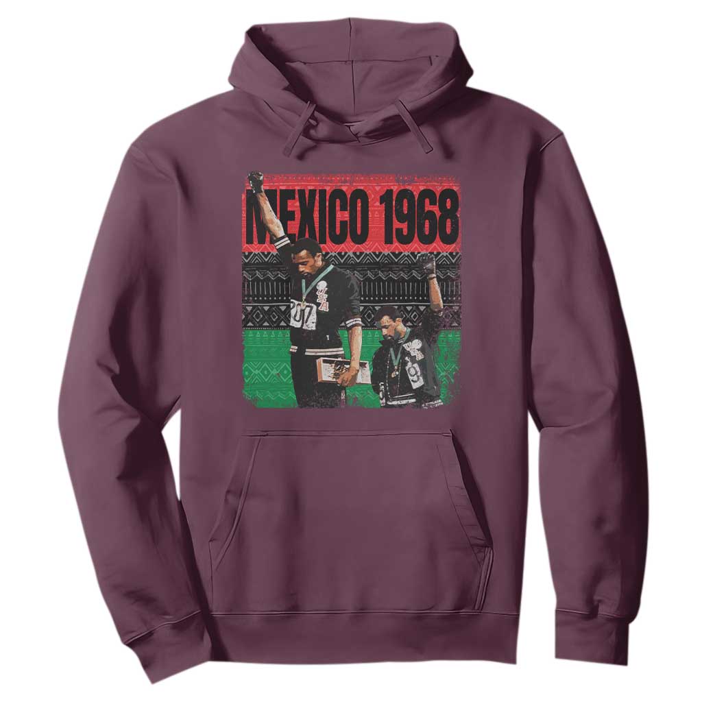 Black Power Salute 1968 Hoodie Black History Month Civil Rights Movement TS10 Maroon Print Your Wear