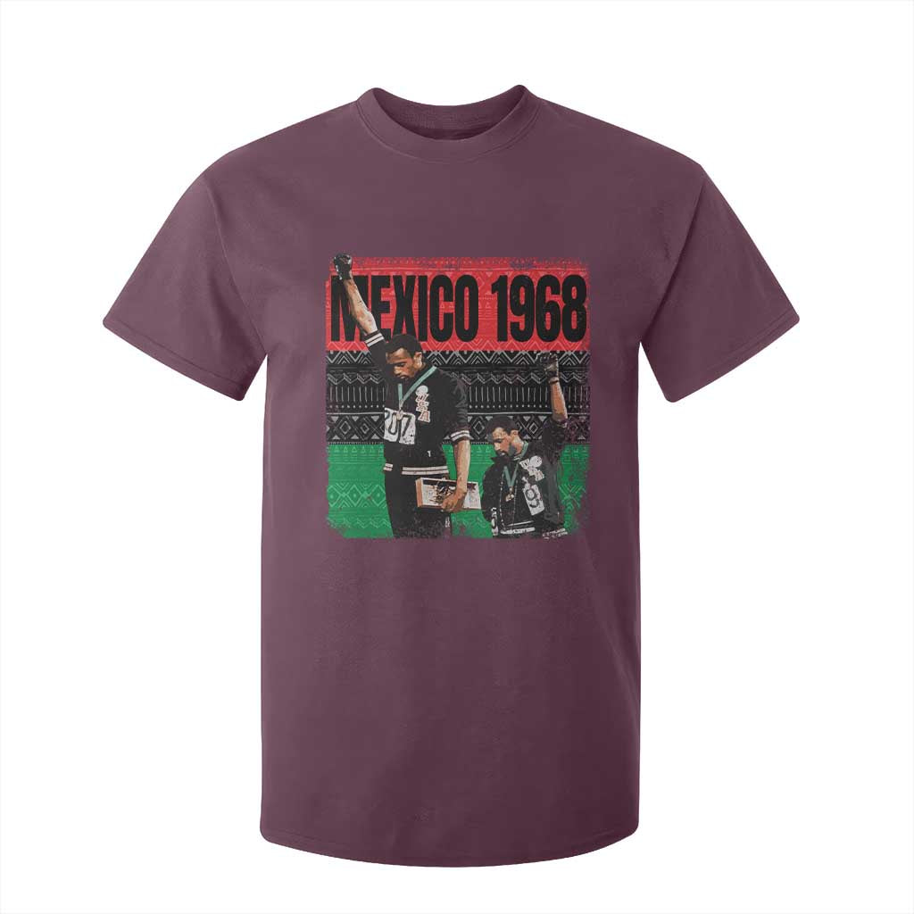 Black Power Salute 1968 T Shirt For Kid Black History Month Civil Rights Movement TS10 Maroon Print Your Wear