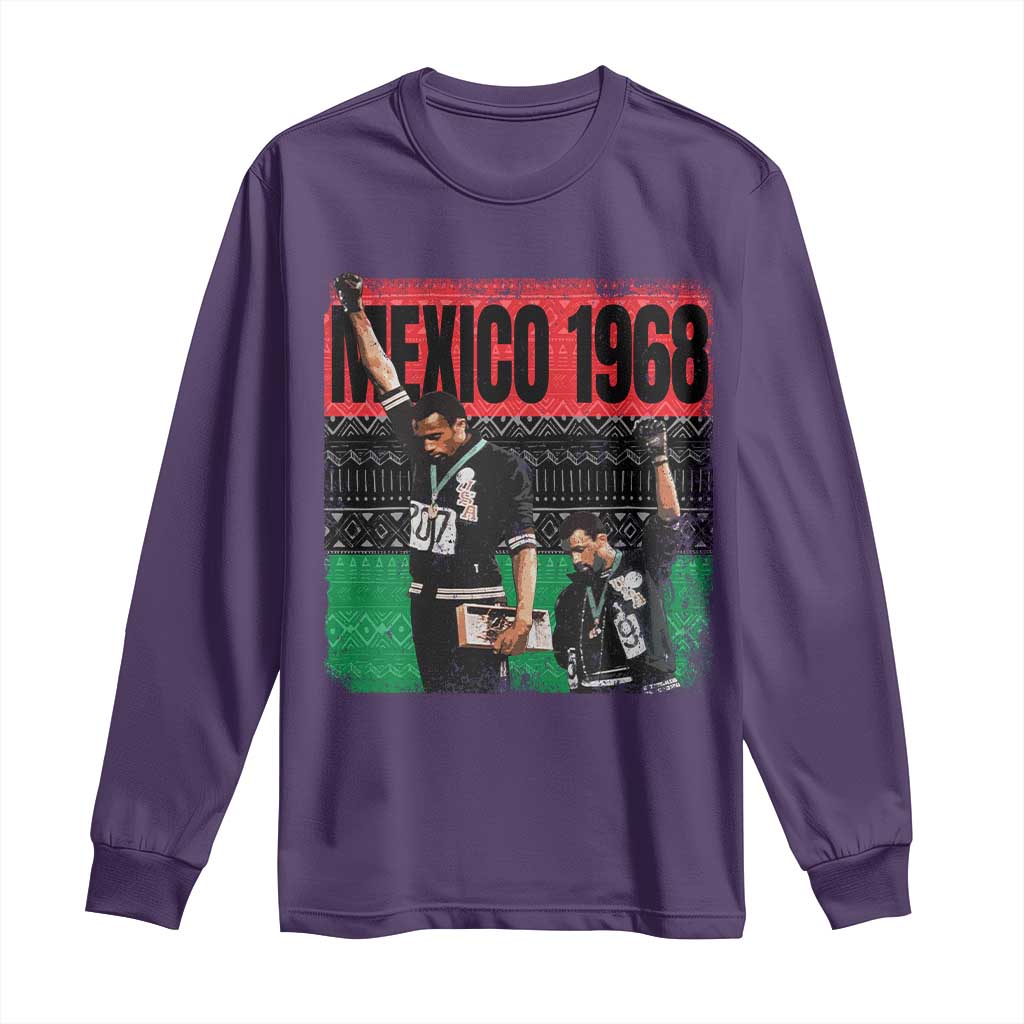 Black Power Salute 1968 Long Sleeve Shirt Black History Month Civil Rights Movement TS10 Purple Print Your Wear