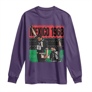 Black Power Salute 1968 Long Sleeve Shirt Black History Month Civil Rights Movement TS10 Purple Print Your Wear