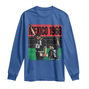 Black Power Salute 1968 Long Sleeve Shirt Black History Month Civil Rights Movement TS10 Royal Blue Print Your Wear