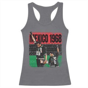 Black Power Salute 1968 Racerback Tank Top Black History Month Civil Rights Movement TS10 Charcoal Print Your Wear