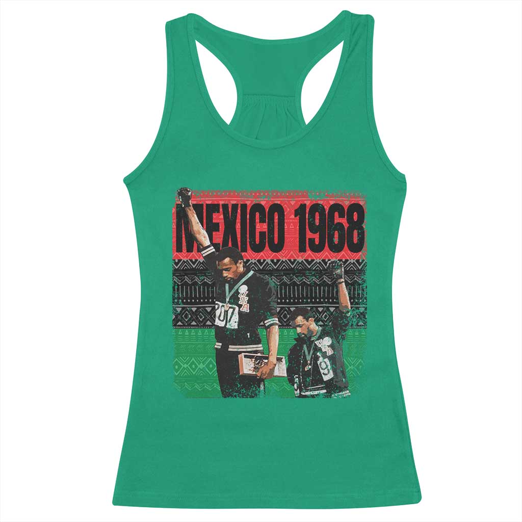 Black Power Salute 1968 Racerback Tank Top Black History Month Civil Rights Movement TS10 Irish Green Print Your Wear