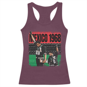 Black Power Salute 1968 Racerback Tank Top Black History Month Civil Rights Movement TS10 Maroon Print Your Wear