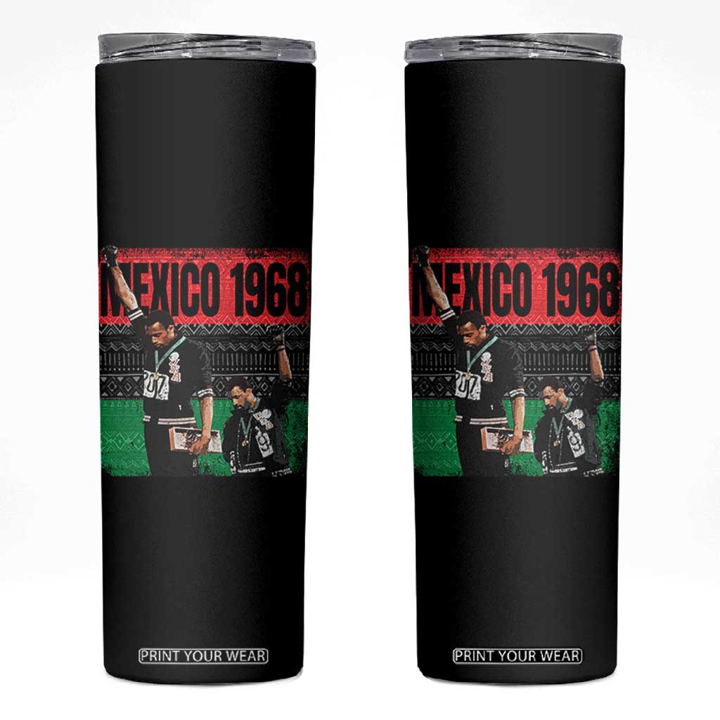 Black Power Salute 1968 Skinny Tumbler Black History Month Civil Rights Movement TS10 Black Print Your Wear