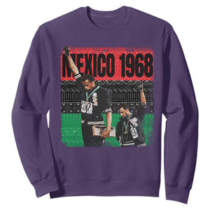Black Power Salute 1968 Sweatshirt Black History Month Civil Rights Movement TS10 Purple Print Your Wear