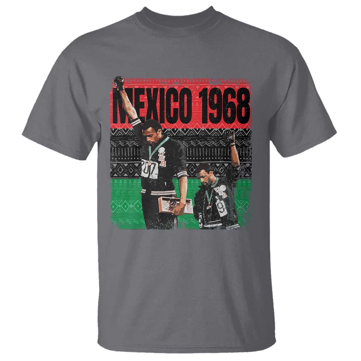 Black Power Salute 1968 T Shirt Black History Month Civil Rights Movement TS10 Charcoal Print Your Wear