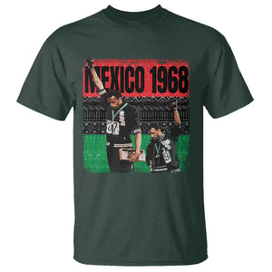 Black Power Salute 1968 T Shirt Black History Month Civil Rights Movement TS10 Dark Forest Green Print Your Wear