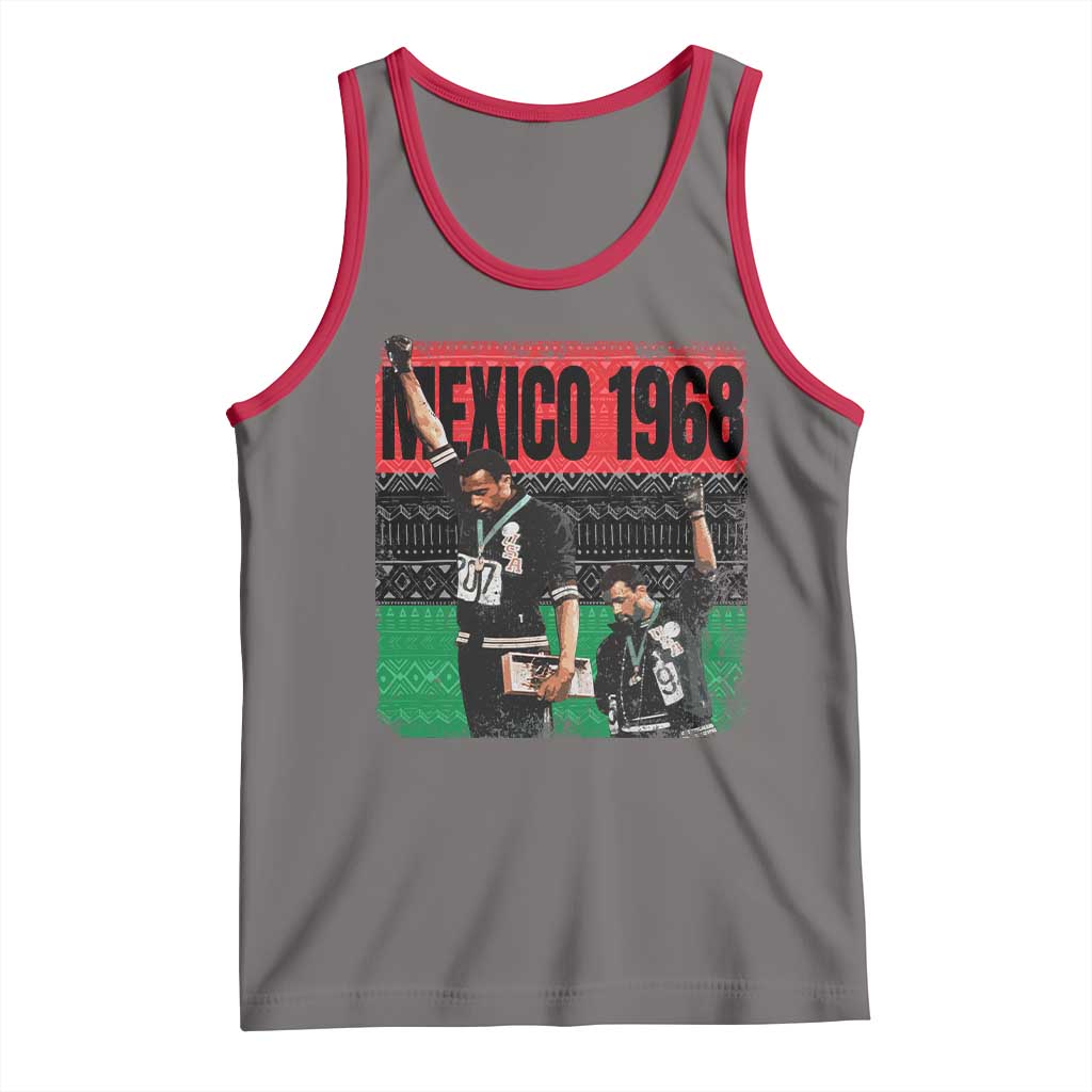 Black Power Salute 1968 Tank Top Black History Month Civil Rights Movement TS10 Deep Heather Red Print Your Wear