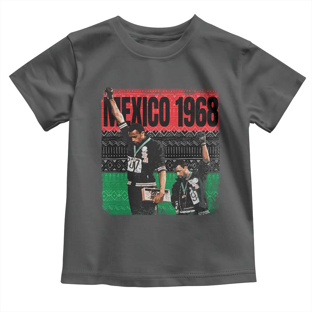 Black Power Salute 1968 Toddler T Shirt Black History Month Civil Rights Movement TS10 Dark Heather Print Your Wear