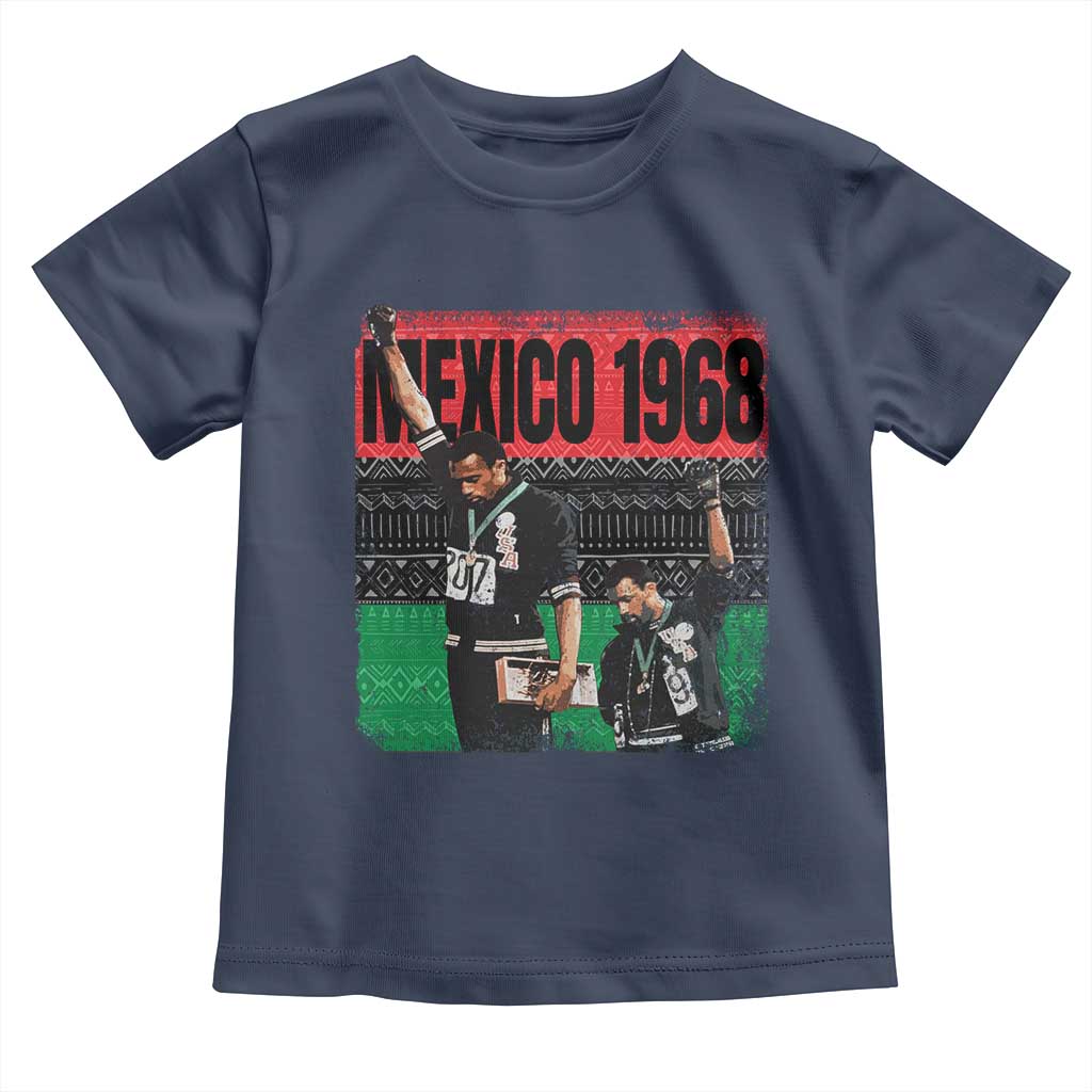 Black Power Salute 1968 Toddler T Shirt Black History Month Civil Rights Movement TS10 Navy Print Your Wear