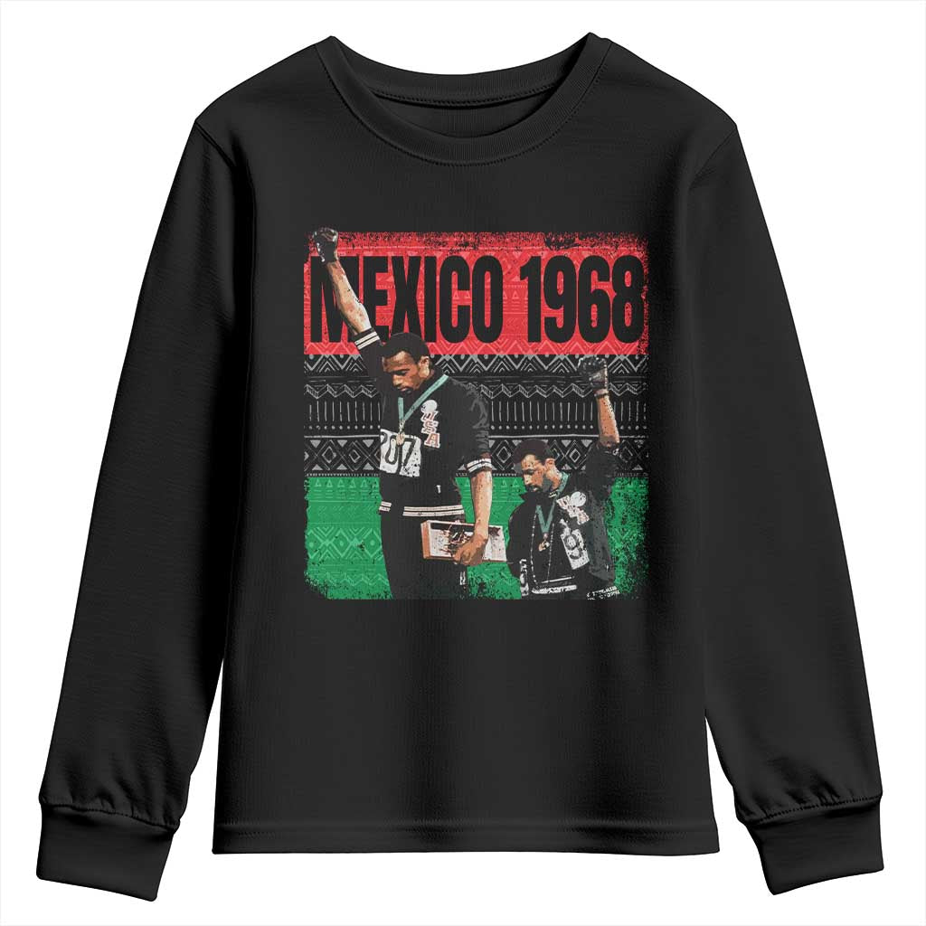 Black Power Salute 1968 Youth Sweatshirt Black History Month Civil Rights Movement TS10 Black Print Your Wear