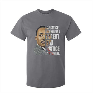 Martin Luther King Jr. T Shirt For Kid Civil Rights Injustice Anywhere Is a Threat To Justice Everywhere TS10 Charcoal Print Your Wear