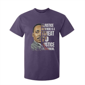 Martin Luther King Jr. T Shirt For Kid Civil Rights Injustice Anywhere Is a Threat To Justice Everywhere TS10 Purple Print Your Wear