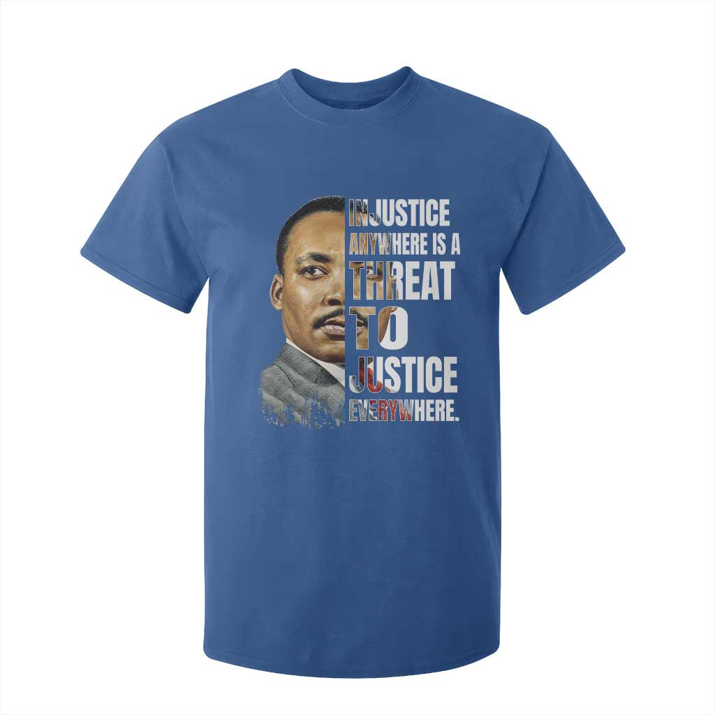 Martin Luther King Jr. T Shirt For Kid Civil Rights Injustice Anywhere Is a Threat To Justice Everywhere TS10 Royal Blue Print Your Wear