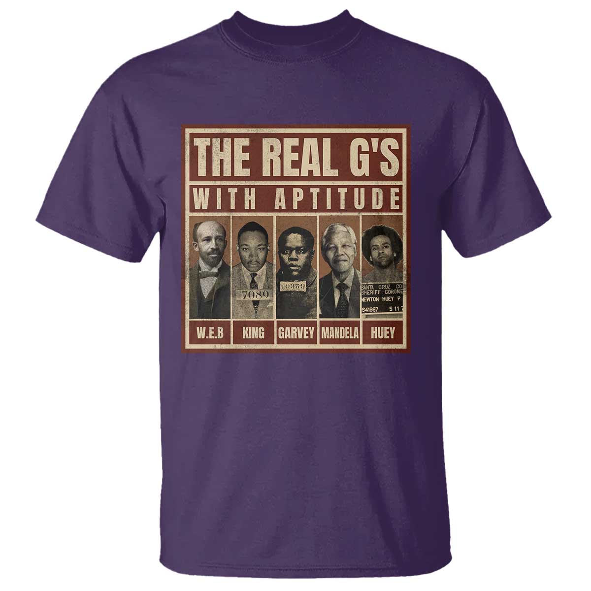 Black History Month T Shirt The Real G's Black Leaders TS10 Purple Print Your Wear