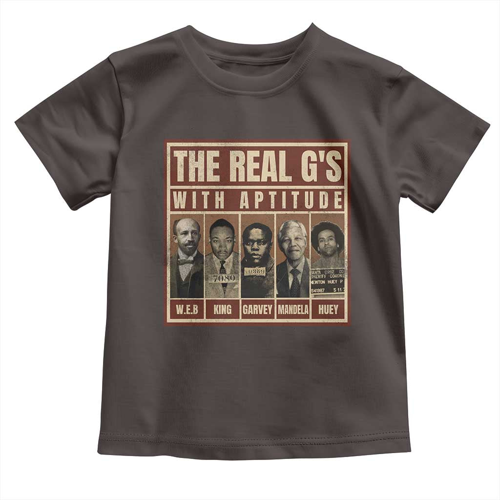 Black History Month Toddler T Shirt The Real G's Black Leaders TS10 Dark Chocolate Print Your Wear