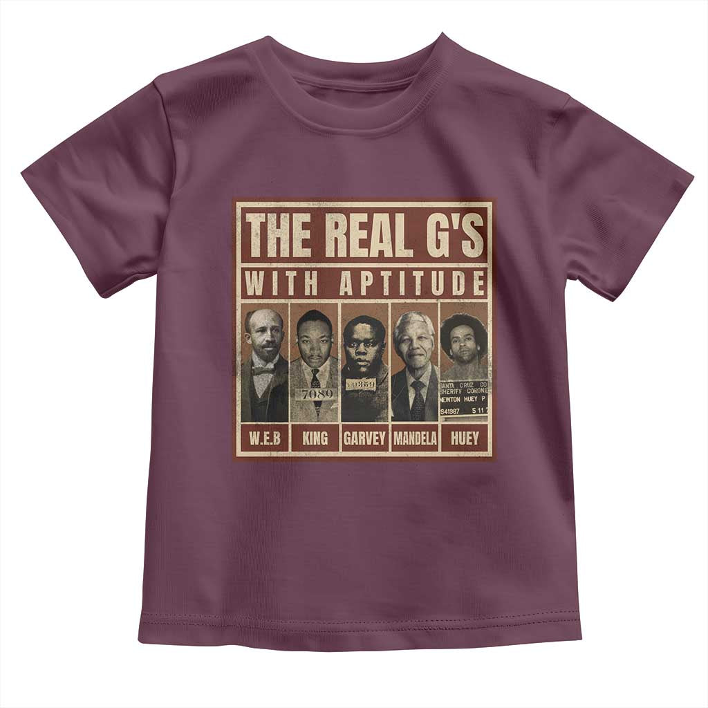 Black History Month Toddler T Shirt The Real G's Black Leaders TS10 Maroon Print Your Wear