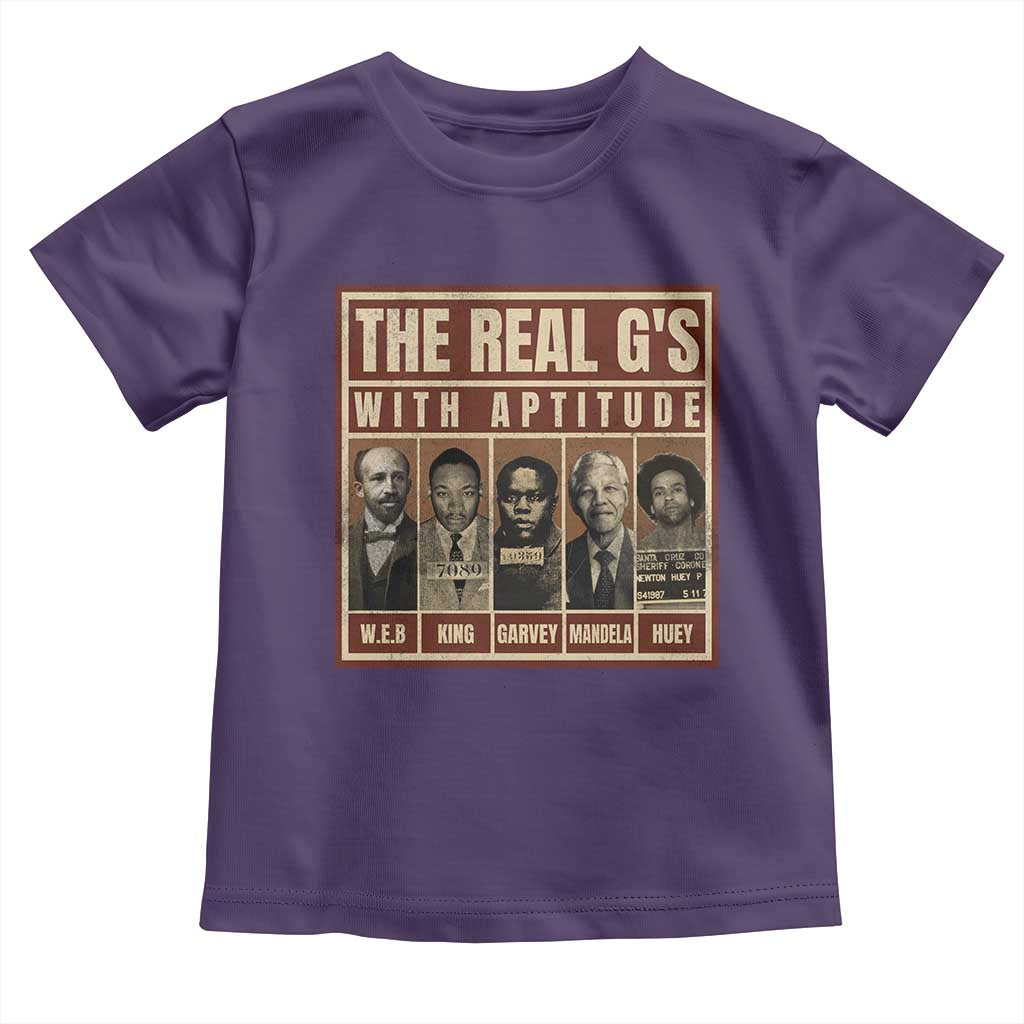 Black History Month Toddler T Shirt The Real G's Black Leaders TS10 Purple Print Your Wear
