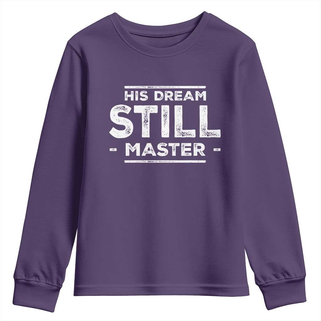 Martin Luther King Jr. Youth Sweatshirt His Dream Still Matters MLK Day Black History Month Human Rights TS10 Purple Print Your Wear