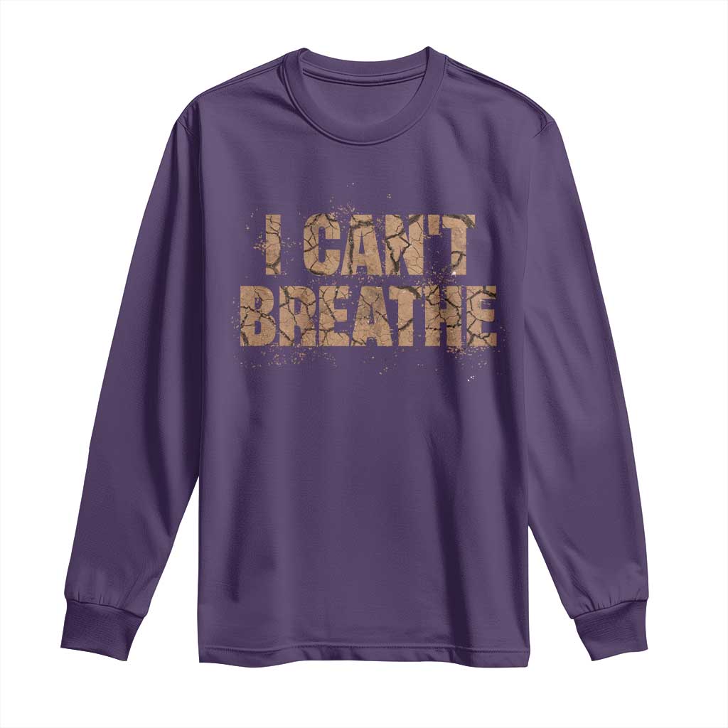 I Cant Breathe Protest Long Sleeve Shirt TS10 Purple Print Your Wear