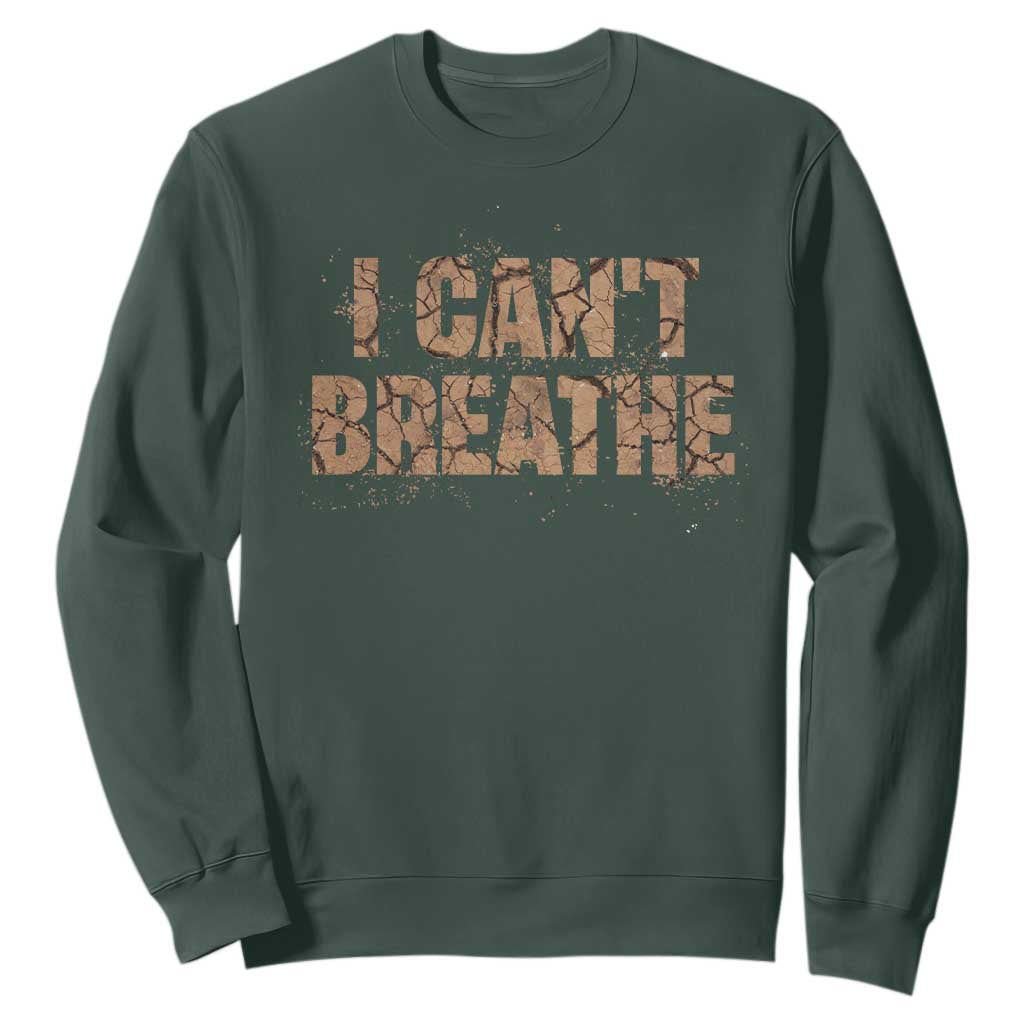 I Cant Breathe Protest Sweatshirt TS10 Dark Forest Green Print Your Wear