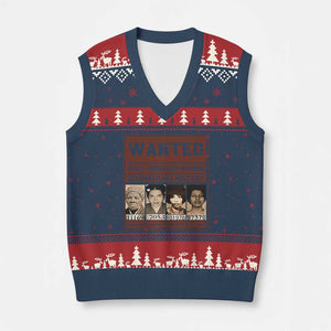 Black Female Empowerment V-Neck Knit Sweater Vest Wanted Well Behaved Women Seldom Make History TS10 Navy Red Print Your Wear