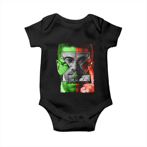 Malcolm X Baby Onesie Black History Month TS10 Black Print Your Wear
