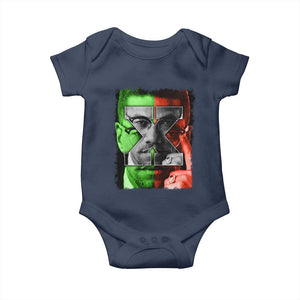 Malcolm X Baby Onesie Black History Month TS10 Navy Print Your Wear