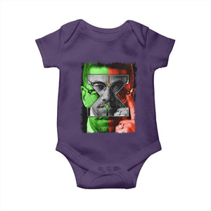 Malcolm X Baby Onesie Black History Month TS10 Purple Print Your Wear