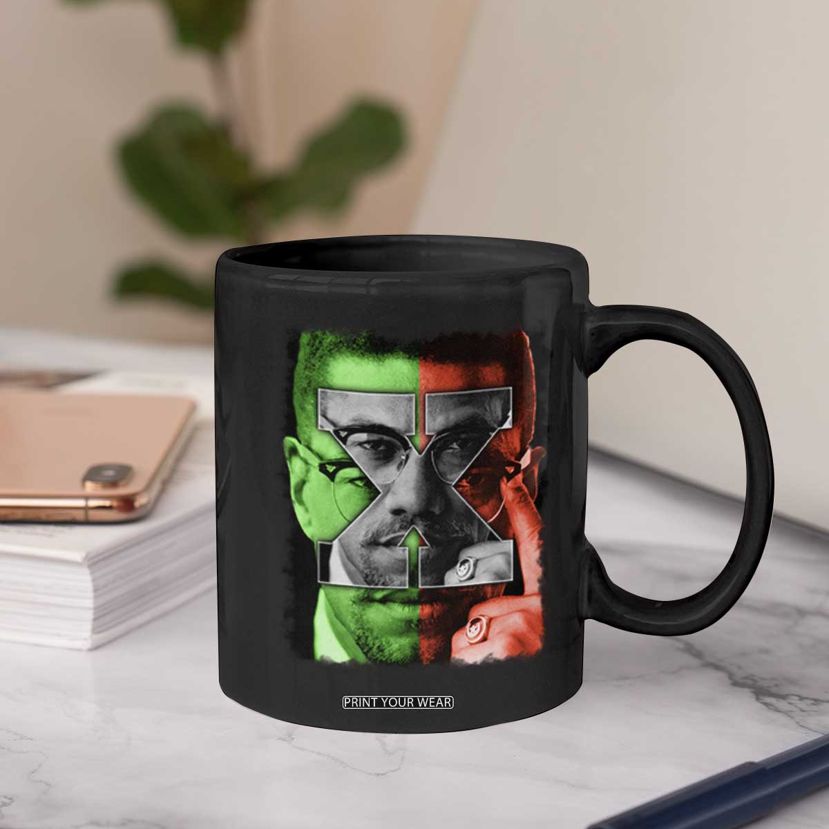 Malcolm X Coffee Mug Black History Month TS10 Print Your Wear