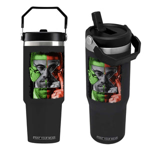 Malcolm X Flip Straw Tumbler Black History Month TS10 One Size: 30 oz Black Print Your Wear