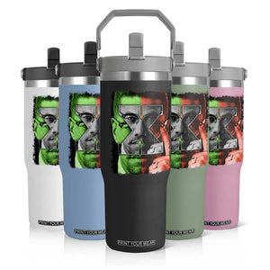 Malcolm X Flip Straw Tumbler Black History Month TS10 Print Your Wear