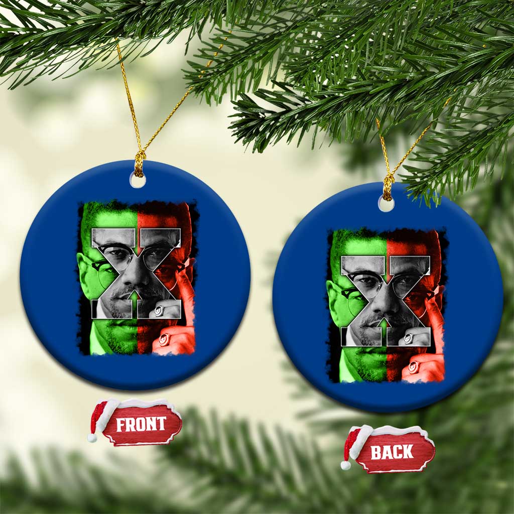 Malcolm X Ceramic Ornament Black History Month TS10 1pc Blue Print Your Wear