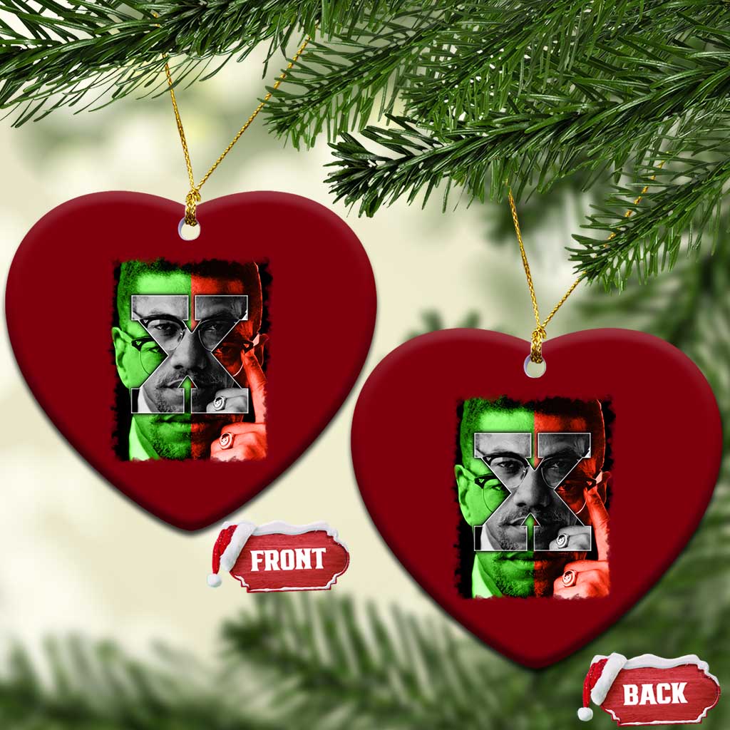 Malcolm X Ceramic Ornament Black History Month TS10 Print Your Wear